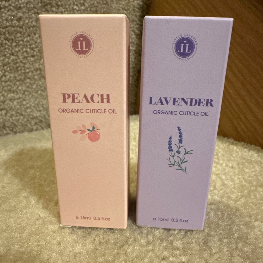 Organic Cuticle Oil Set - Peach and Lavender